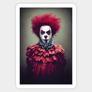 A Creepy, Scary Clown Sticker